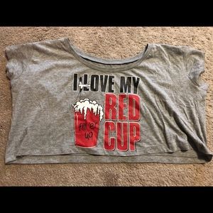 Red solo cup crop top
